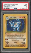 1999 Pokemon Machamp Holo Base Set 1st Edition #8 PSA 9 picture