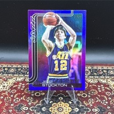 2025 Topps Flagship John Stockton 244/250 serial numbered Utah Jazz color match picture
