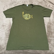 Phish Dark Green Orange Fish Logo Mens T-Shirt Size M picture