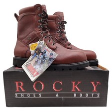 Rocky 2000s Ranger Steel Toe Work Boots Mens 10.5 M Brown Leather GORE-TEX NWT picture