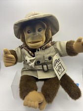 Vtg 1994 Hosung Julius Junior Chimp Monkey Hand Puppet Plush Safari W/ Tags Poki picture
