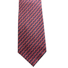 RARE Vintage Faberge 100% Silk Men's Pink Tie With Multicolor Geometric Designs picture