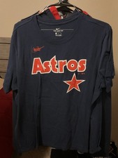  Nike Nolan Ryan Houston Astros Cooperstown T-Shirt XL Navy Blue Name Number  picture