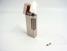 Working Dunhill Rollagas Lighter Rare Palladium 4 Line Plate with 2 flints (B816 picture
