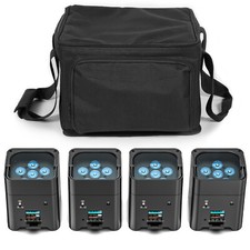 UKING Wireless LED stage Uplight 6X18W RGBWA+UV Rechargeable Par Light w/ Bag picture