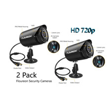 2 PACK Floureon Security Camera 720P; CCTV System Camera Connects picture
