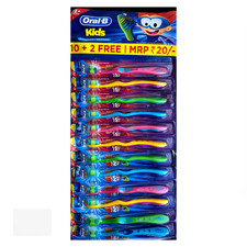 Oral-B Kids Toothbrush Set 12 Pack  Card Extra Soft  2+ Years Assorted Colors picture