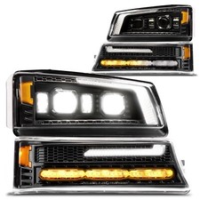 Full LED Projector Headlight for 2003-2006 Chevy Silverado 1500 2500 3500 picture
