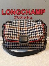 LONGCHAMP Brioche Houndstooth Shoulder Bag Tweed picture