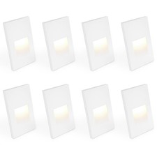 Luxrite Vertical LED Step Light, 5CCT, 3W, 150LM, Dimmable,120V, IP65, White 8PK picture