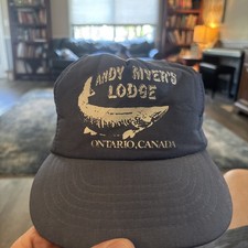 Vintage Andy Myers Lodge Trucker Hat fishing Ontario Canada Fishing  picture