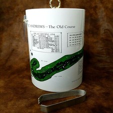 St. Andrews The Old Course Golf Ice Bucket Made in USA Vintage 1980s  picture