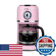Nostalgia Classic Retro 10 Cup Coffee Maker - One-Touch - Pink NCRCOF10PK6A picture