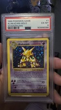 1999 Pokemon Alakazam Holo #1 Shadowless PSA 6 EX-MT Base Set CLEAN COPY picture