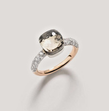 Pomellato Nudo Petite Natural White topaz Ring for Her,925 Sterling Silver Ring picture