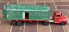 Vintage. Motor Express, HUBLEY Kiddie Toy , 507, heavy steel, red cab picture