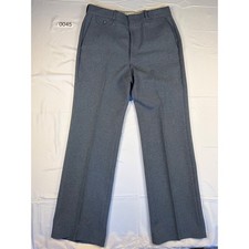 Vintage 70s Farah Mens Gray Textured Dress Slacks Straight Leg Trousers 30x31 picture