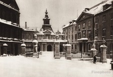 1925 Vintage CANADA ~ CARDINAL'S PALACE City Winter Snow Architecture Photo Art  picture