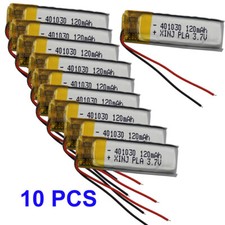 10pcs 3.7v 120mah 401030 Rechargeable Polymer Li Battery For Bluetooth Headset picture