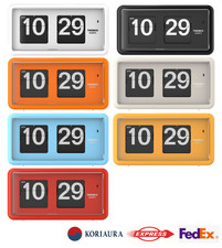 Twemco QT-30 Retro Flip Clock Desk Wall Mount German Quartz Orange Yellow Black picture