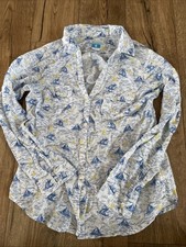 Columbia Sports PFG Nautical button down LS Cotton Shirt with sailboat - S picture