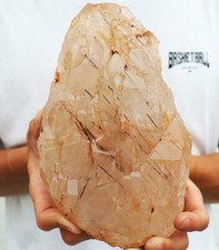 4.27lb Natural Rutilated Elestial Skeletal Crystal Cluster Mineral Specimen picture