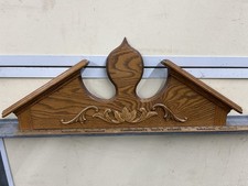 Antique Ornate Carved Solid Wood Pediment Over-Door Over-Window Architectural 29 picture