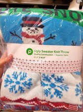 Publix Ugly Sweater Knit Throw 51.5