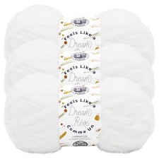 (3 Pack) Lion Brand Yarn 159-100AD Feels Like a Dream Yarn, Snowflake picture