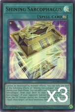 3X Yugioh Shining Sarcophagus MAMO-EN096 Ultra Rare 1st Edition NM picture