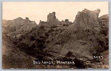 Postcard RPPC Rock Formations Bad Lands Montana c1920s-30s picture