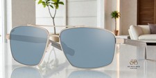 COSTA DEL MAR 6S4009 07 Flagler Gray Silver 62mm Men's Polarized Sunglasses 580P picture