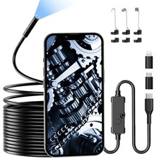8mm Endoscope Camera with Light 1920P HD Borescope Camera with 8  LED Lights picture