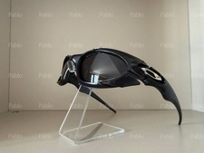 Vintage 90s Oakley Plate Triple Black Glasses Outdoor Polarized Y2K GorpCore picture