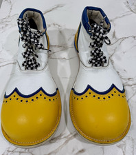 Spear's Specialty Professional Clown Shoes Yellow/White/Blue US Size 10-11  picture