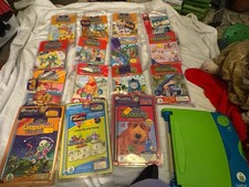 Vintage 2001 Leapfrog LeapPad Console Mega-lot. W/15 Books & Cartridges, 3 New picture