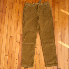J.CREW Men’s Brown Corduroy Pants 32x32 Straight NEW CM717 picture