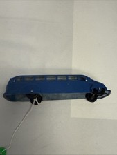 Vintage Cast Iron Blue Bus Toy Model-71 picture