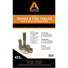 425 Piece Grade 8 Fine Thread Nut and Bolt Kit picture