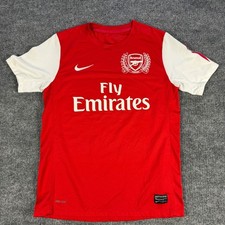 Vintage 2011 Nike Arsenal FC Home Jersey Red White Size L Soccer Blokecore picture