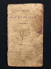 Benjamin Franklin Way to Wealth 1812 S. Wood Illustrated Early American Chapbook picture