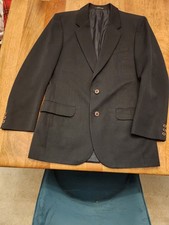 Tiger of Sweden Vintage Men's Wool Two-Button  Navy Blue Suit Jacket Size M picture