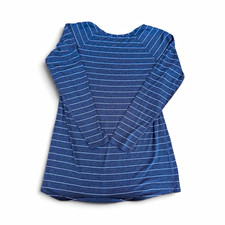 Lululemon Women’s Blue/White Striped Long Sleeve Crew Neck T-Shirt size 6 picture