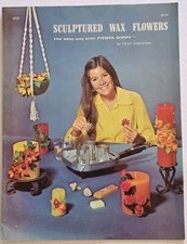 1972 Vtg Sculptured Wax Flowers Fiesta Dippy Instruction Booklet Candles 15 Pg picture