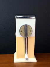 Vintage 1950s Rival Ice-O-Mat manual ice crusher two-tone cream white chrome MCM picture