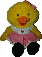 Vintage Suzy Ducken Suzy’s Zoo Plush Duck Chick Pink Dress Bow picture