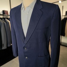 Vintage 1950s Bespoke Blazer 42r Full Canvas Pacific Mills Woolen Patch Pocket picture