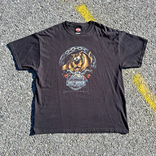 Vintage 2008 Scooby Doo Harley Davidson Motorcycle Mens Shirt Size XL Black picture