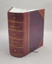 Black's Law Dictionary 1st Edition 1891 1891 by HENRY CAMPBELL B [Leather Bound] picture