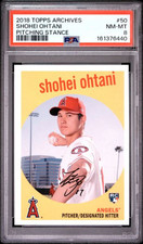 2018 TOPPS ARCHIVES LA ANGELS DODGERS SHOHEI OHTANI ROOKIE PITCHING STANCE PSA 8 picture